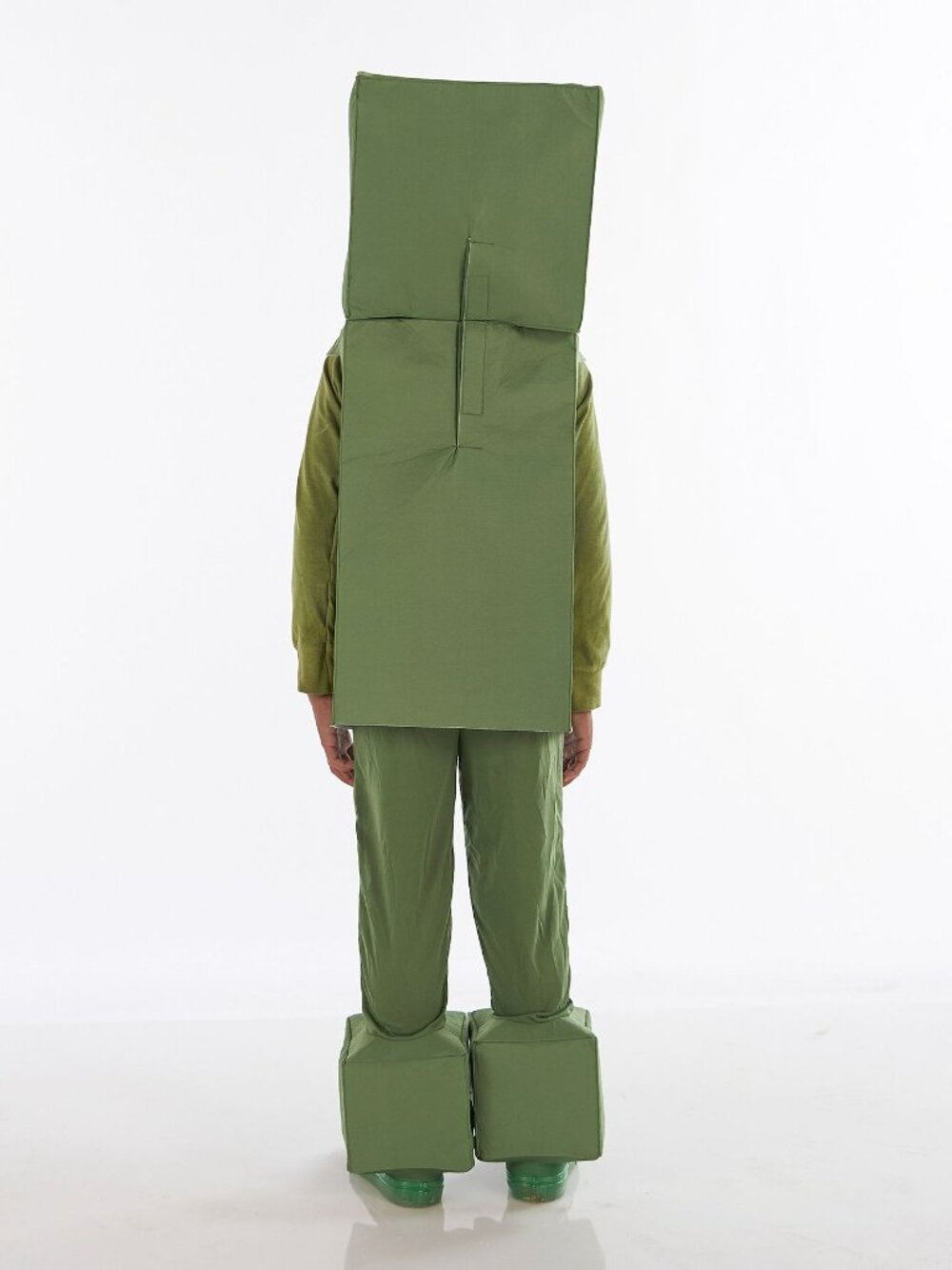 Pottery Barn Kids Minecraft Creeper Halloween Costume Green Pixel Size 3T NWT - Picture 2 of 11